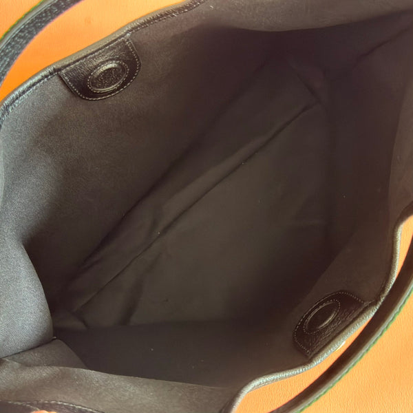 GG Giglio Detachable Clutch 35cm Black Canvas Light Gold Hardware