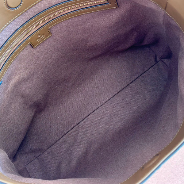 GG 25FW Beatrix Horsebit Handbag 35cm Brown Suede GHW