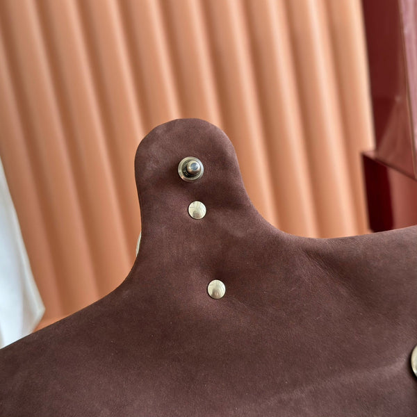 GG Marmont Double-G 26cm Matte Brown Suede