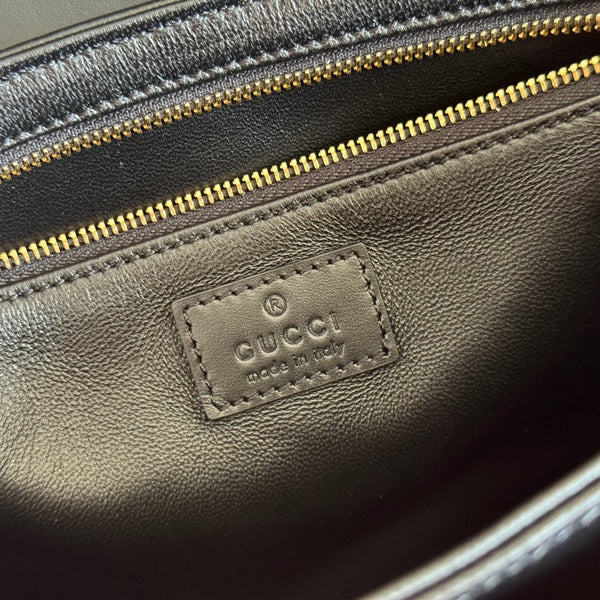 GG 25FW Siena Small Shoulder Bag 23cm Black Calfskin GHW