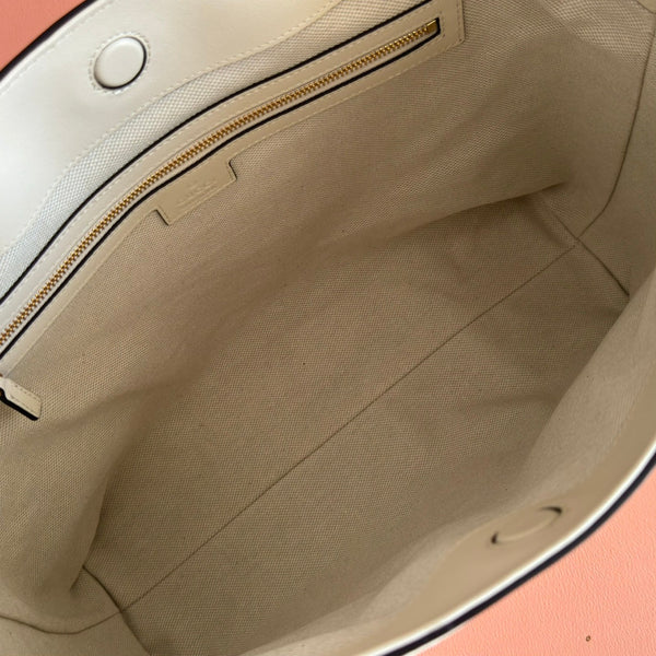 GG 25FW Beatrix Handbag 35cm White Calfskin GHW