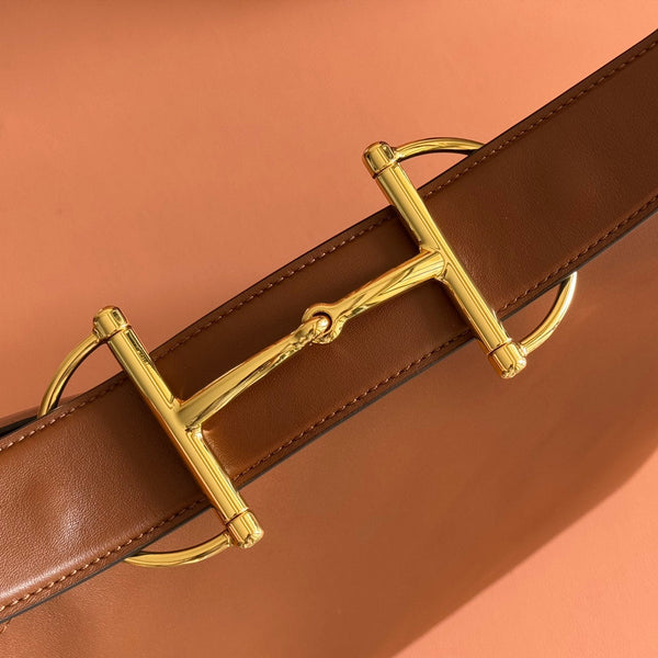 GG 25FW Beatrix Handbag 40cm Brown Calfskin GHW