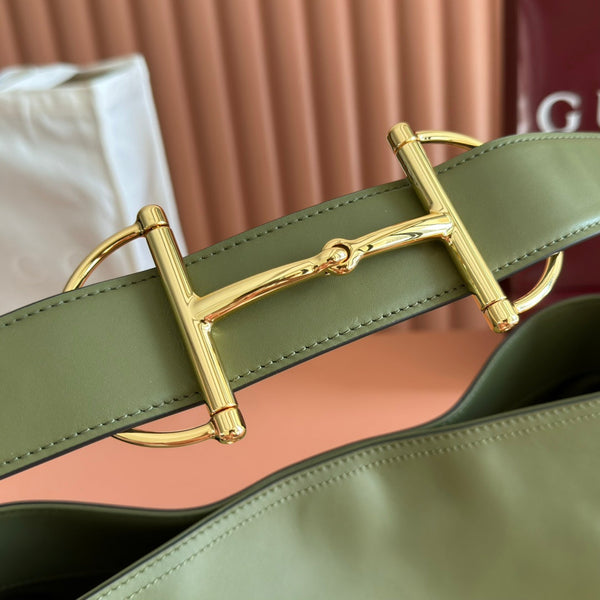 GG 25FW Beatrix Handbag 35cm Green Calfskin GHW