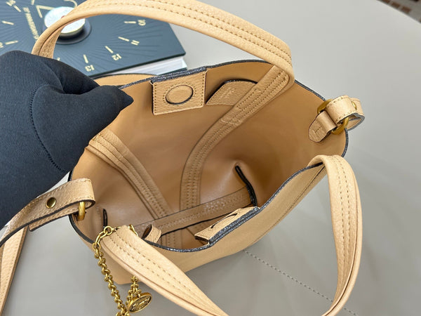 Chloe Spin Tote Bag Small 18cm Beige Calfskin 272304