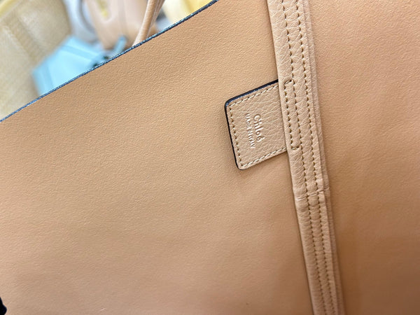 Chloe Spin Tote Bag Large 35cm Beige Calfskin 272300