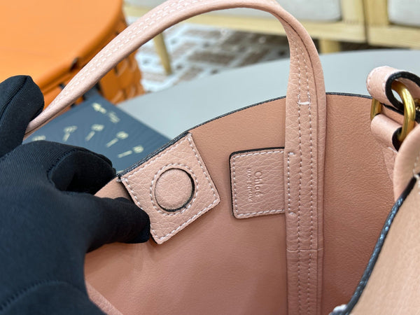 Chloe Spin Tote Bag Small 18cm Pink Calfskin 272297