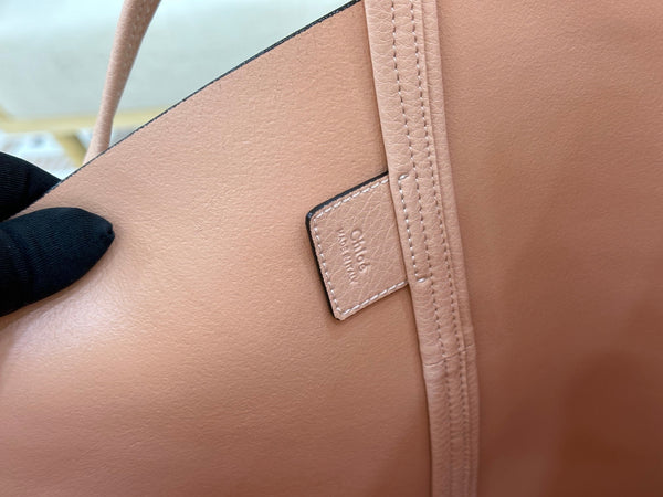 Chloe Spin Tote Bag Large 35cm Pink Calfskin 272293