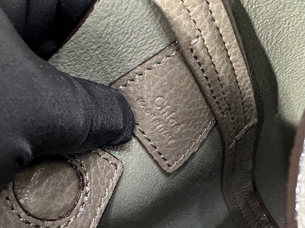 Chloe Spin Tote Bag Small 18cm Grey Calfskin 272291