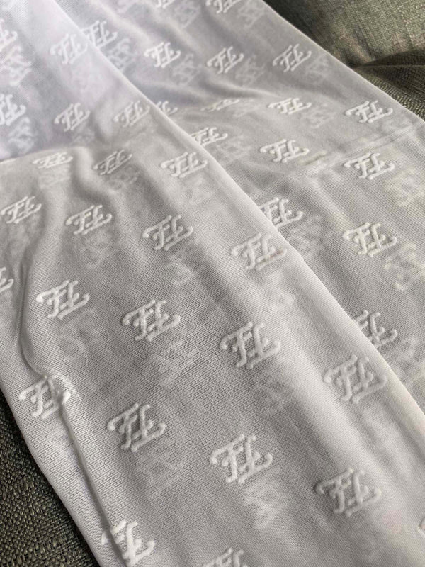Fendi FF wave-patterned flocked pantyhose