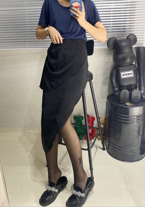 YSL rhinestone-embellished and flocked ultra-thin black pantyhose