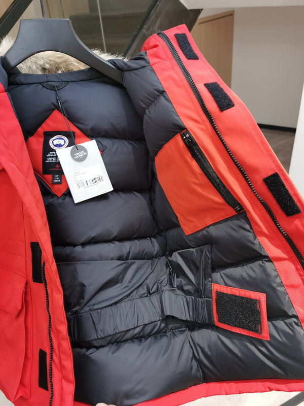 Canada Goose Children Parka Jacket Red Fox Fur Polyester Cotton