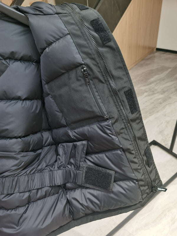 Canada Goose Children Parka Jacket Black Fox Fur Polyester Cotton