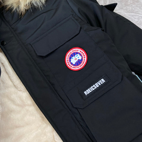 Canada Goose Children Black Thick Cotton Padded Jacket