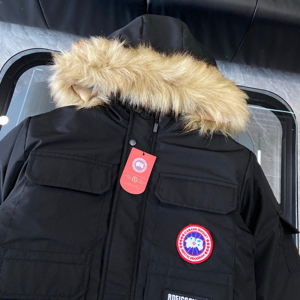 Canada Goose Children Black Thick Cotton Padded Jacket