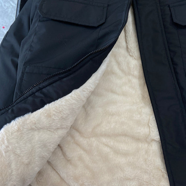 Canada Goose Children Black Thick Cotton Padded Jacket