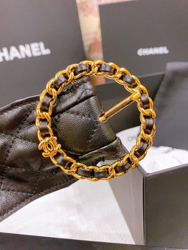 Boucle Chaîne CC Or 40mm Agneau Noir 196574