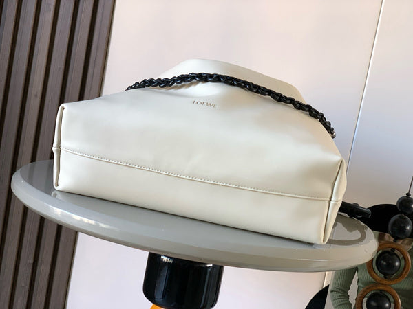Loewe Flamenco Tote Bag 38 in Black mix White Lamskin 274216