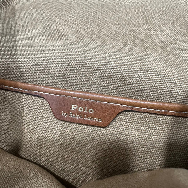 Sac à dos en cuir et suède Polo Ralph Lauren 36 marron