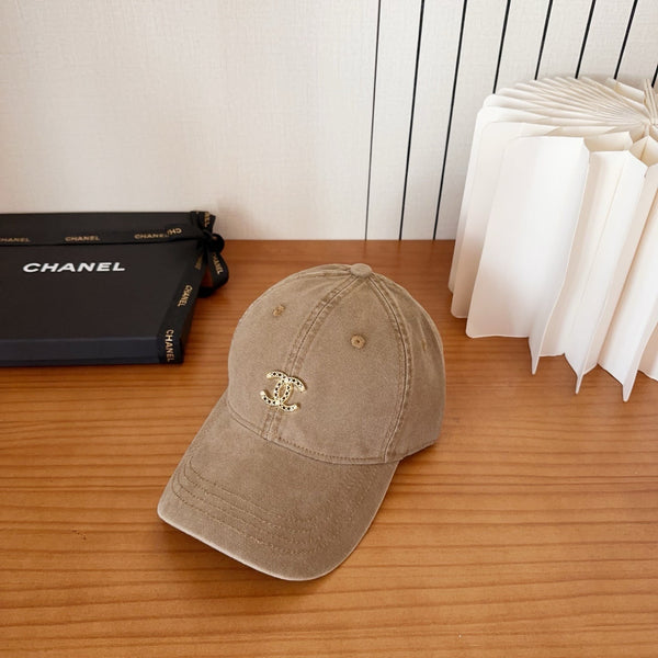 Casquette de baseball Chanel Neuve Marron en Coton 960121