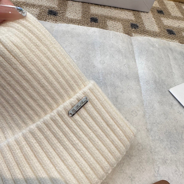 Loro Piana Classic New Style White Hat Knitting 961810