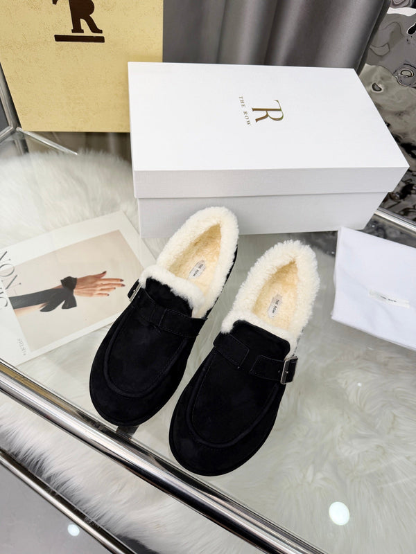 The Row 2025 Mocassins Laine Noire 576841