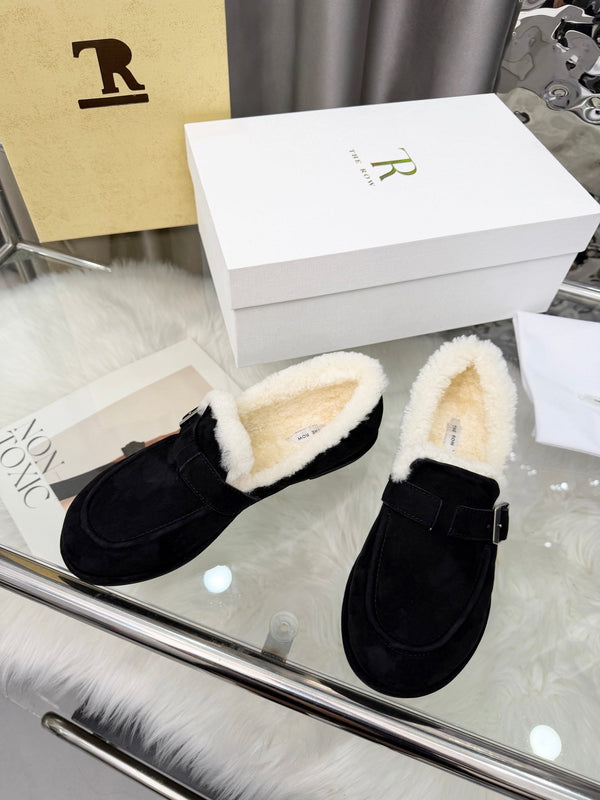The Row 2025 Mocassins Laine Noire 576841