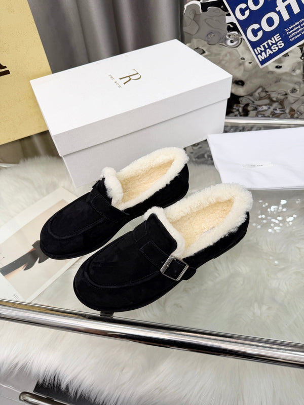 The Row 2025 Mocassins Laine Noire 576841