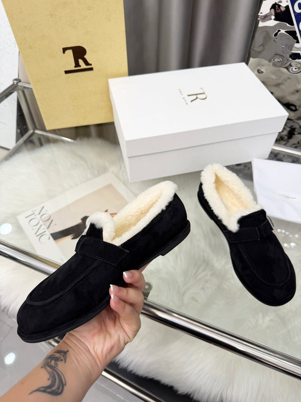 The Row 2025 Mocassins Laine Noire 576841