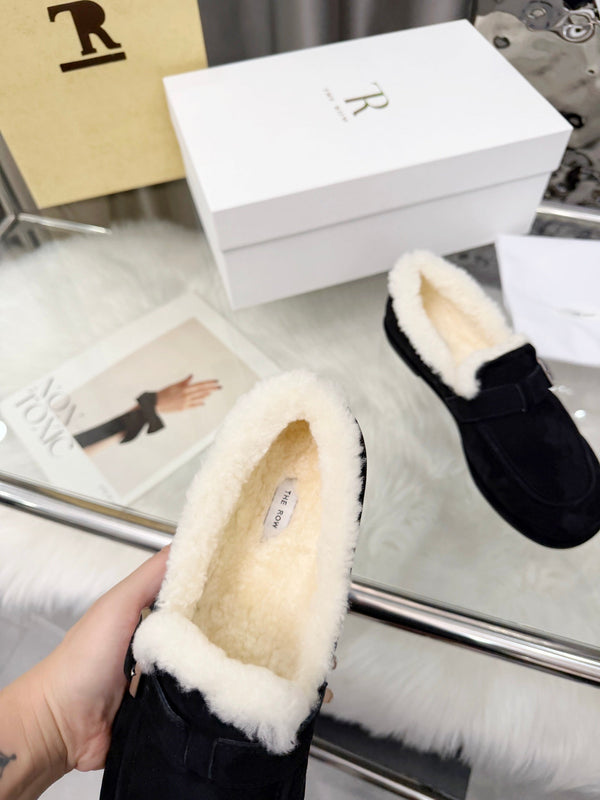 The Row 2025 Mocassins Laine Noire 576841