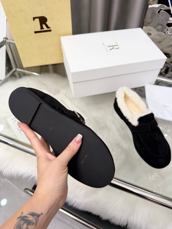 The Row 2025 Mocassins Laine Noire 576841