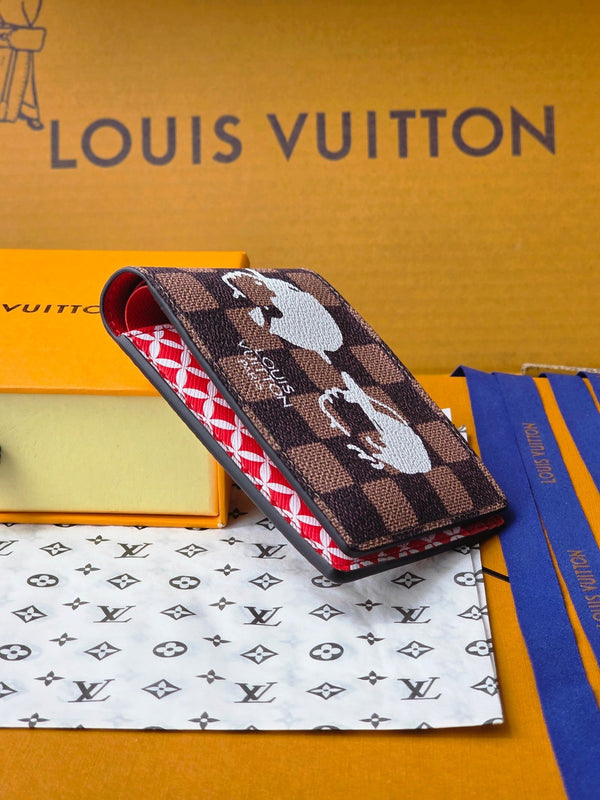 LV Collaboration Short Wallet Brown PVC Fabric with Leather 274752