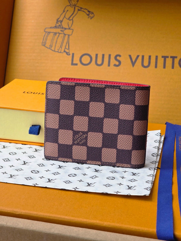 LV Collaboration Short Wallet Brown PVC Fabric with Leather 274752