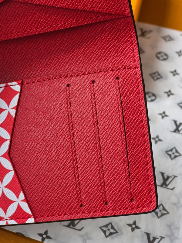 LV Collaboration Pocket Wallet Card Holder Brown PVC Fabric with Leather 274754