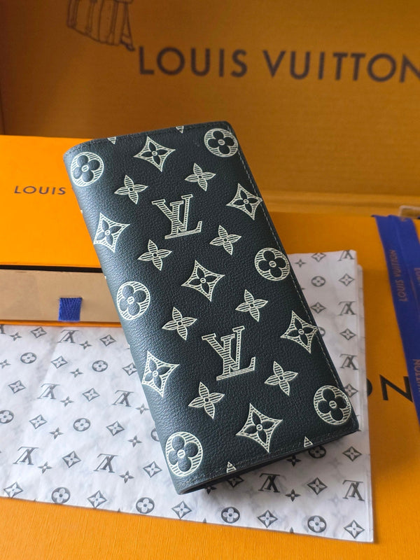 LV Brazza Wallet 19 Dark Grey Calfskin 274805