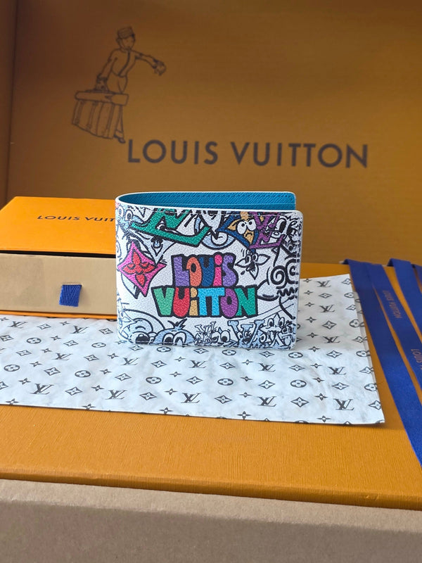 LV Brazza 11.5 White Colorfull Monogram 274895