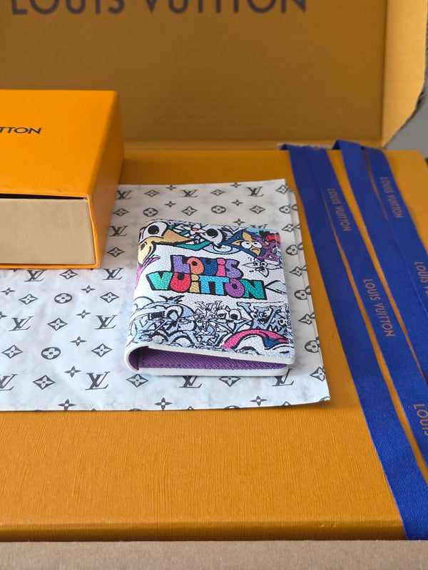 LV Brazza 7.5 White Colorfull Monogram 274896