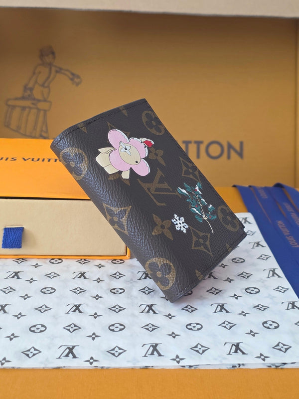 lV Lisa Wallet Vivienne Wintery Travel Brown Monogram Canvas 274900