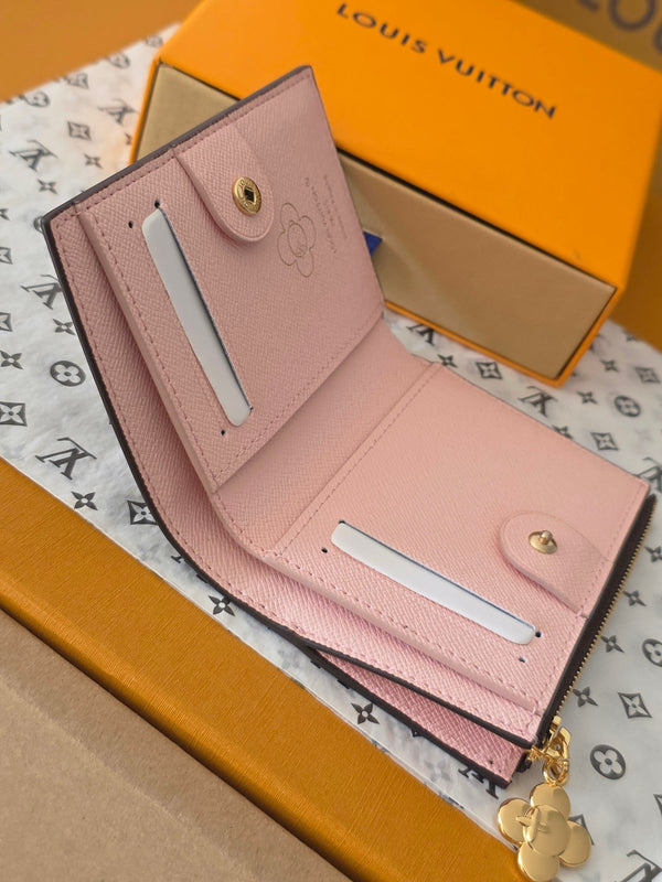 lV Lisa Wallet Vivienne Wintery Travel Brown Monogram Canvas 274900