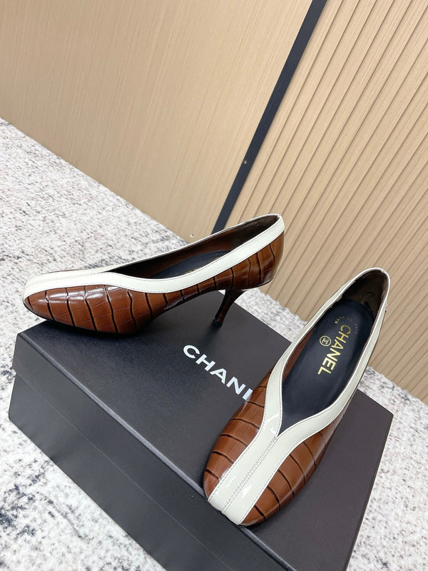 Chanel 26 Closed-Toe Slingback Brown in Cowhide 591407