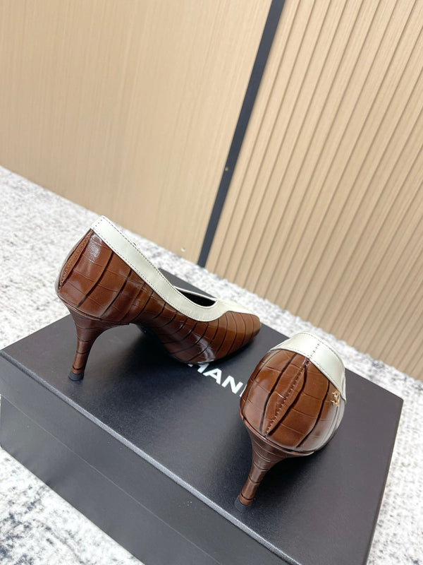 Chanel 26 Closed-Toe Slingback Brown in Cowhide 591407