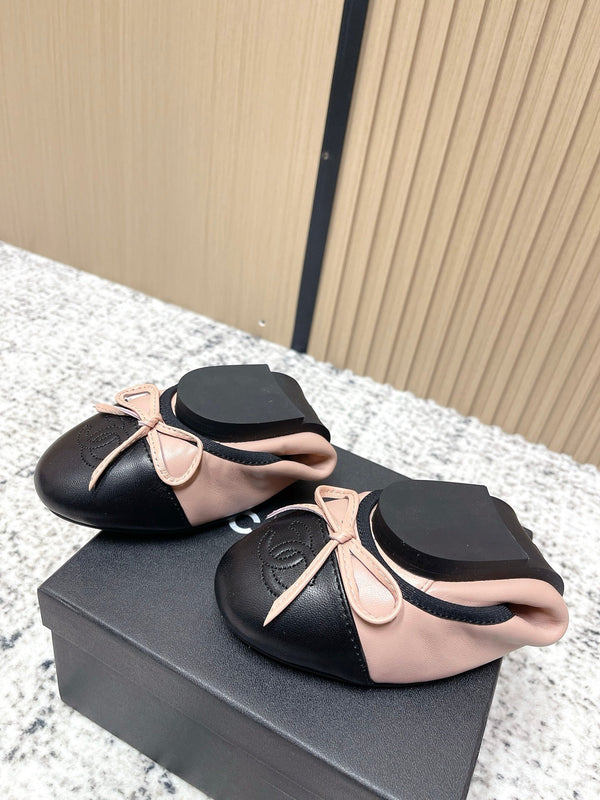 Ballerines Chanel 26SS roses en agneau 591392