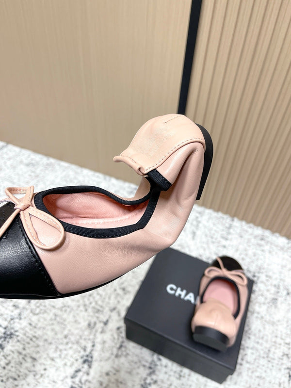 Ballerines Chanel 26SS roses en agneau 591392