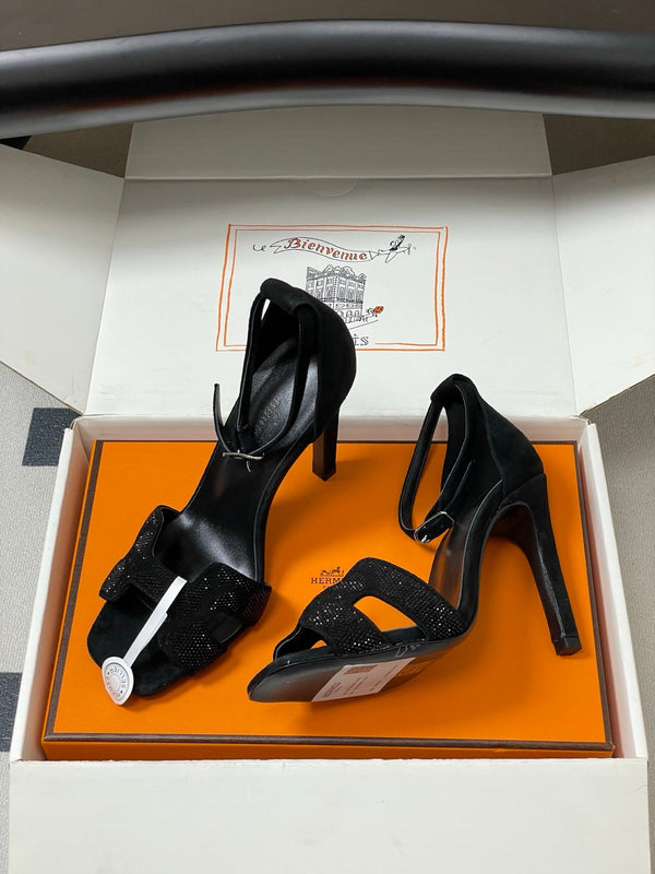 HM Joy Sandal 100 Black in Suede 593803