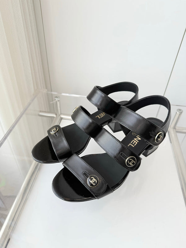 Talons Chanel 26 Turnlock 40 Noirs en agneau 597403