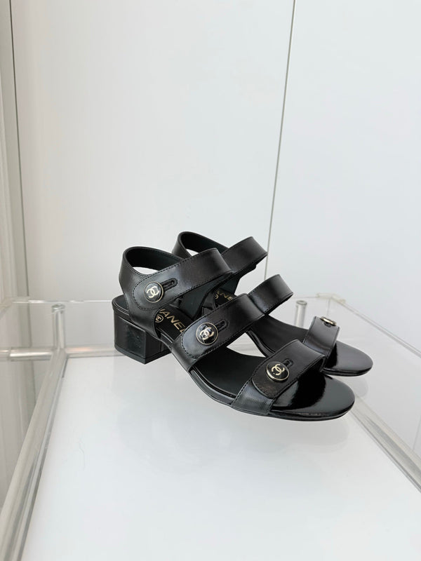 Talons Chanel 26 Turnlock 40 Noirs en agneau 597403