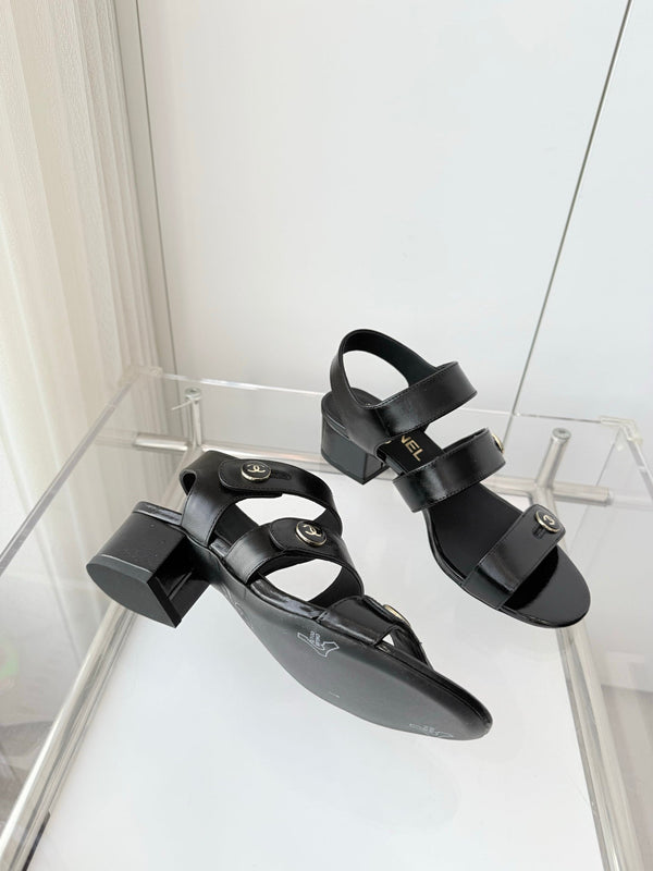 Talons Chanel 26 Turnlock 40 Noirs en agneau 597403