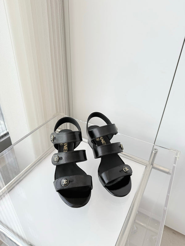 Talons Chanel 26 Turnlock 40 Noirs en agneau 597403
