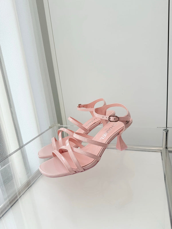 Chanel Cruise 26 Sandal 70mm Pink Lambskin 597354