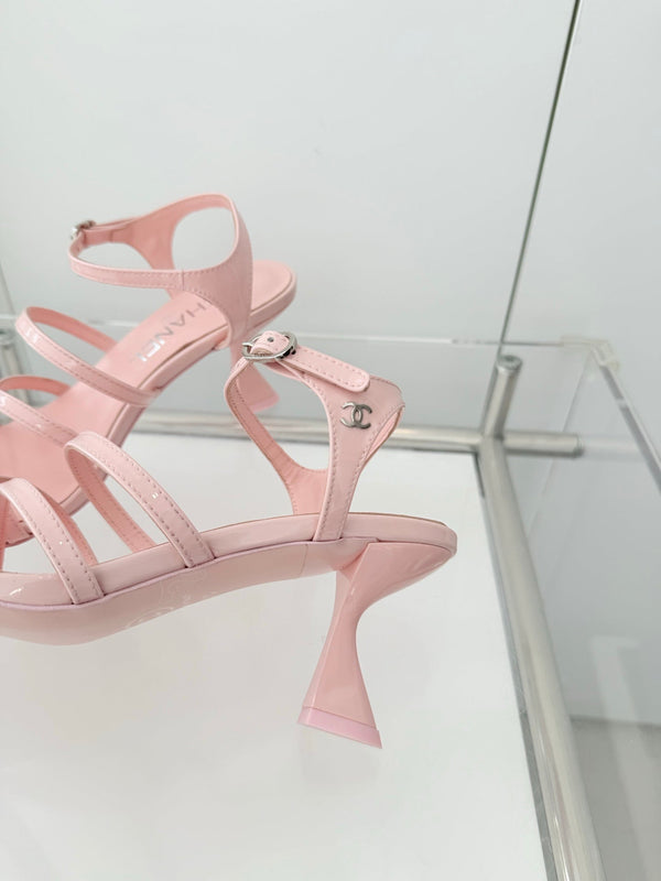 Chanel Cruise 26 Sandal 70mm Pink Lambskin 597354