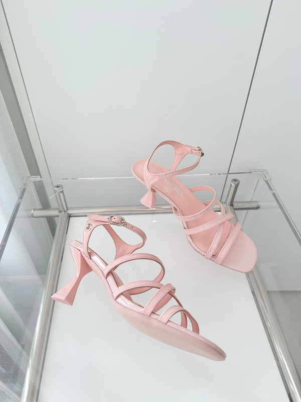 Chanel Cruise 26 Sandal 70mm Pink Lambskin 597354